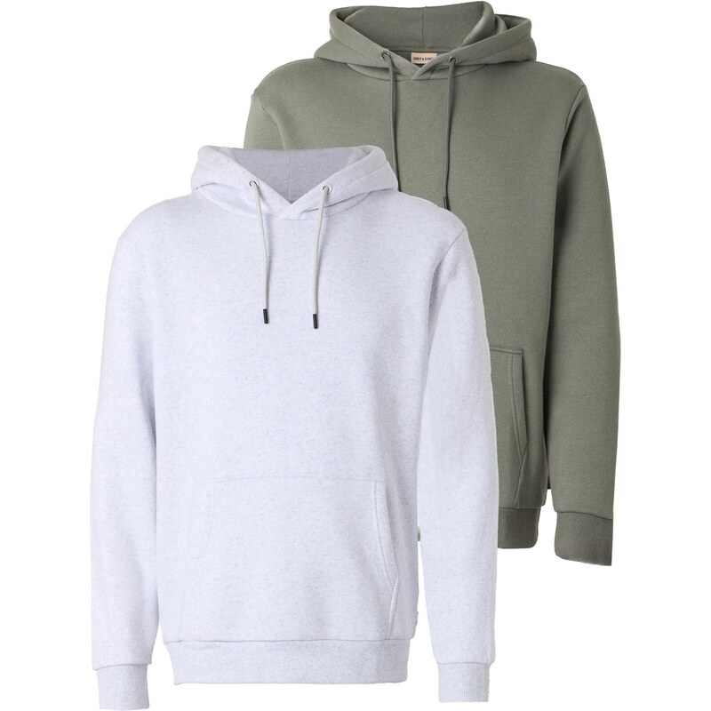 Only & Sons Mikina ONSCERES svetlosivá / zelená melírovaná 67039320