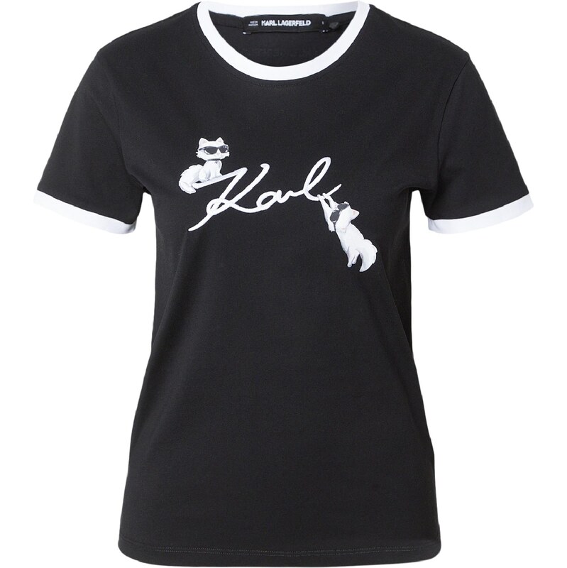 Karl Lagerfeld Tričko ružová / čierna / biela 67039351
