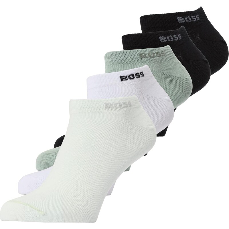 BOSS Ponožky slonová kosť / svetlozelená / čierna / biela 67039501