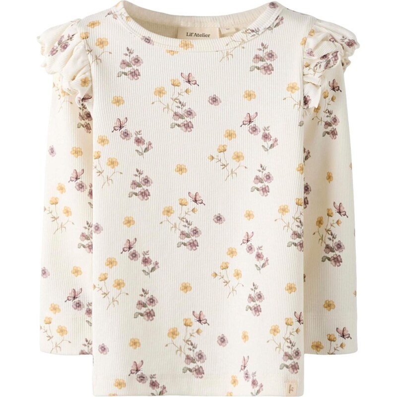 NAME IT Tričko NMFGAVO žltá / svetlofialová / šedobiela 67041101