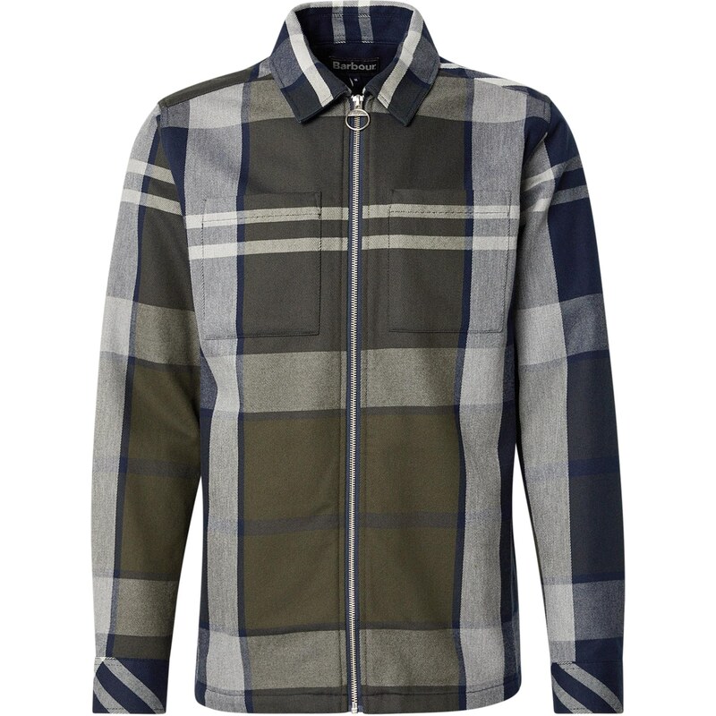 Barbour Prechodná bunda Lannich tmavomodrá / tmavozelená / šedobiela 67039317