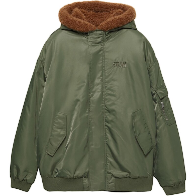 Pull&Bear Zimná bunda olivová 67039267