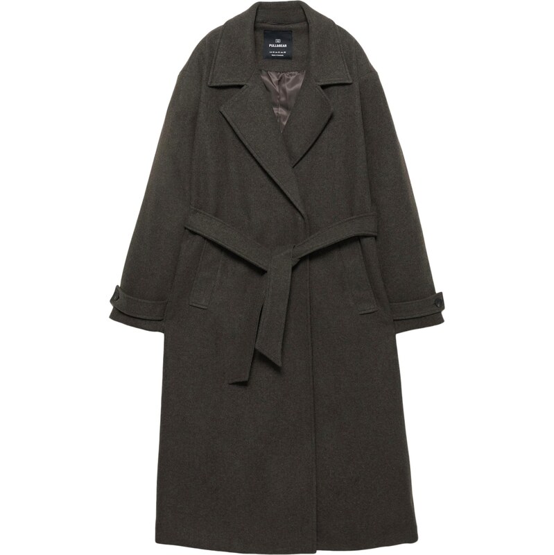 Pull&Bear Prechodný kabát tmavohnedá 67039254