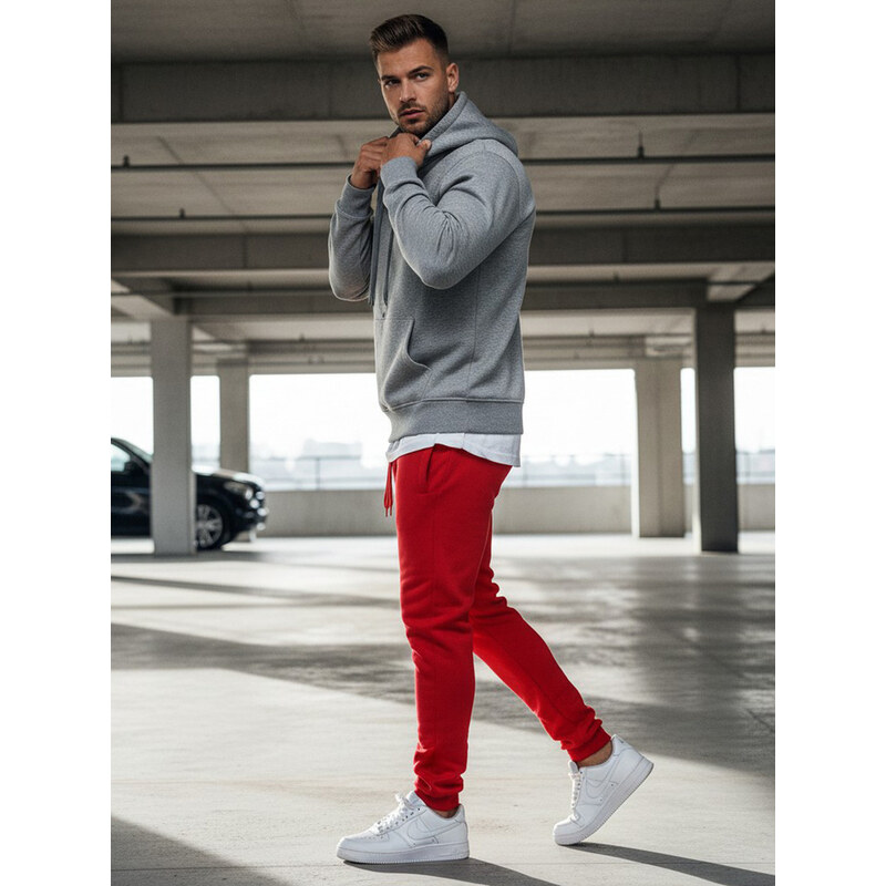 BASIC Červené pánske tepláky UX2711 20723421