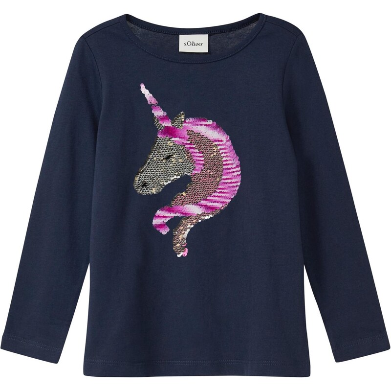 s.Oliver Tričko námornícka modrá / ružová / strieborná 67041095