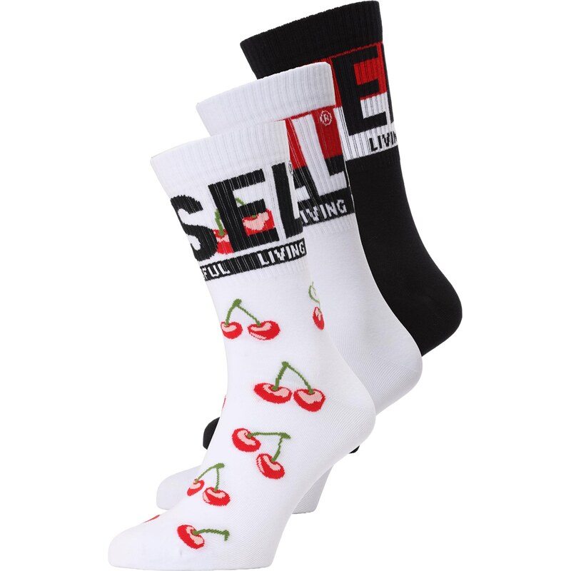 DIESEL Ponožky SKM-RAY zelená / červená / čierna / biela 67041137