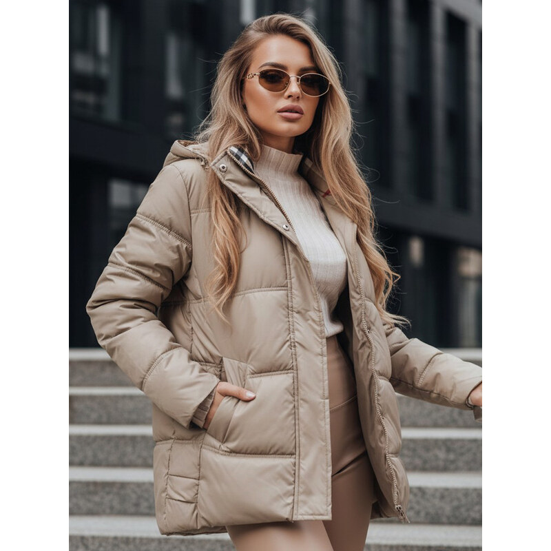 BASIC Béžové prešívaná bunda HIMES TY4243 49925891