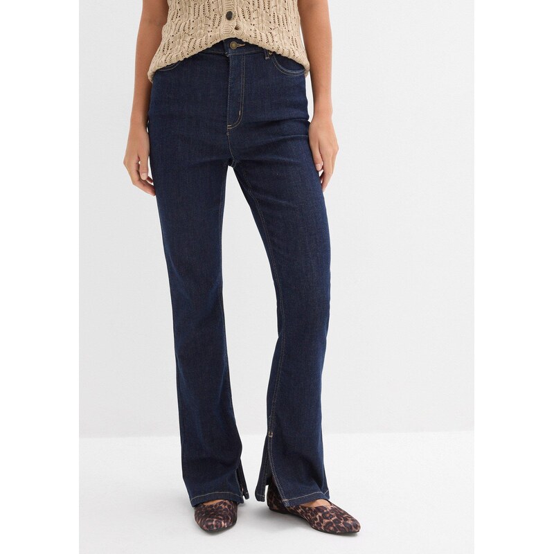 bonprix Džínsy bootcut, vysoký pás, farba modrá 64922113