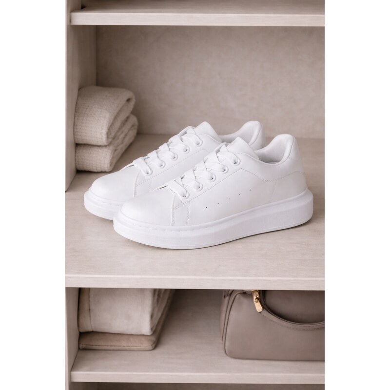 MiaSmi – biele dámske tenisky na platforme 50008105