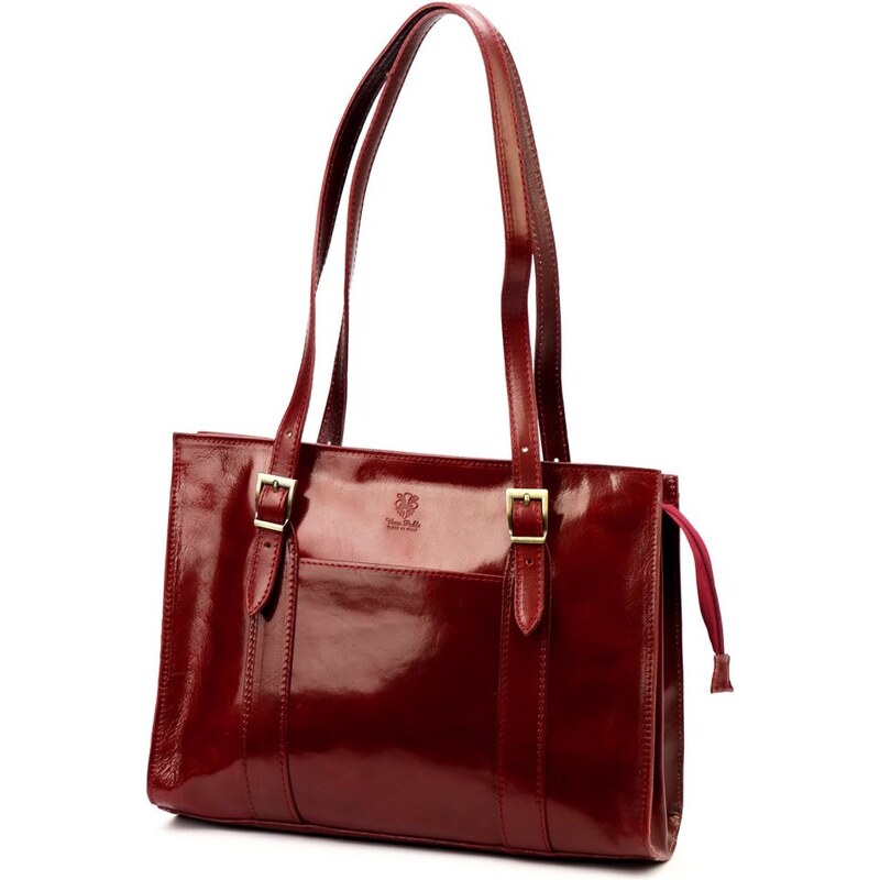 FLORENCE Dámska kožená kabelka Glorie bordo 67062244