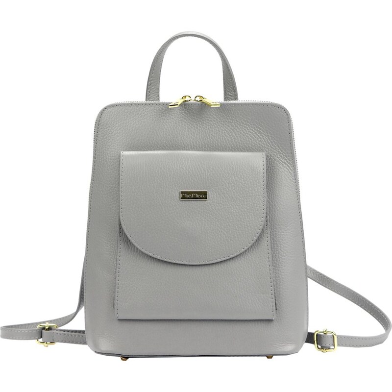 MiaMore Kožený batoh MiaMore Timea sivý 67062261