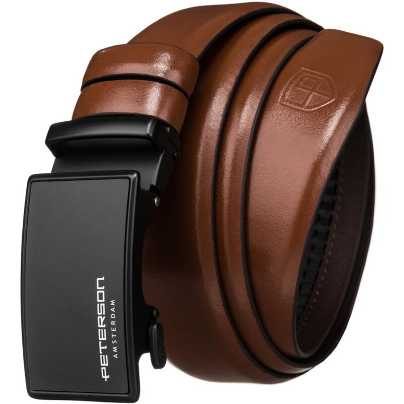 PETERSON Pánsky kožený opasok PETERSON PTN 2A004 hnědý 67062260
