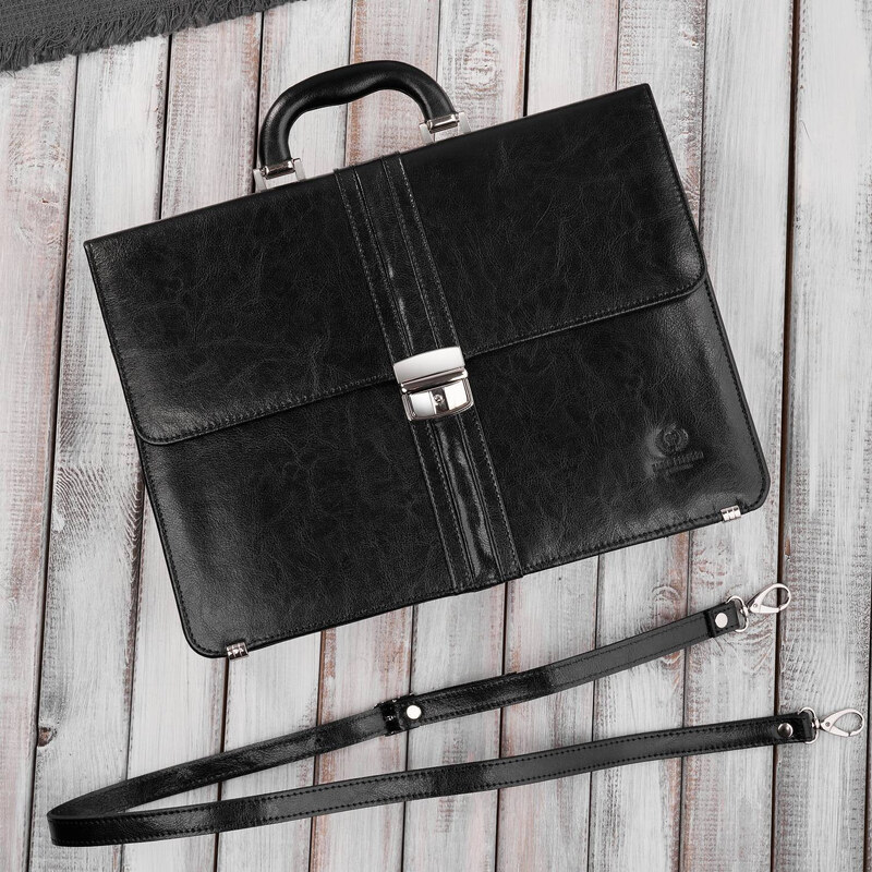 Paolo Peruzzi Pánska kožená aktovka | čierna S-41-BL 67062717