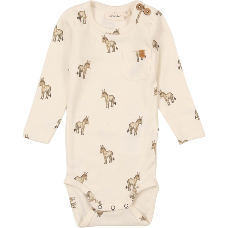 LilAtelier Body NBMLAYO hnedá / čierna / biela 67078016