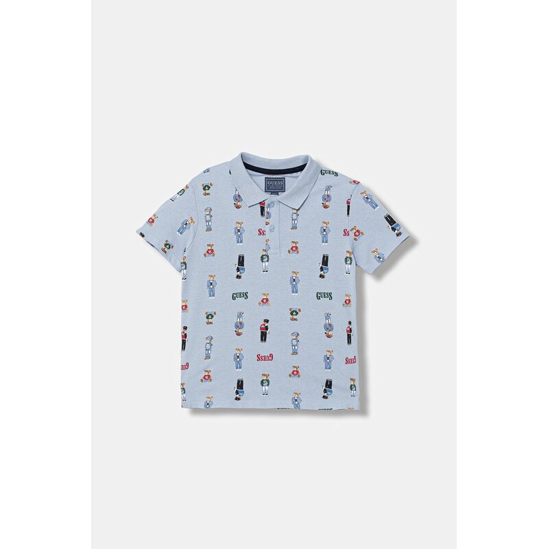 Detská bavlnená polokošeľa Guess 67068763