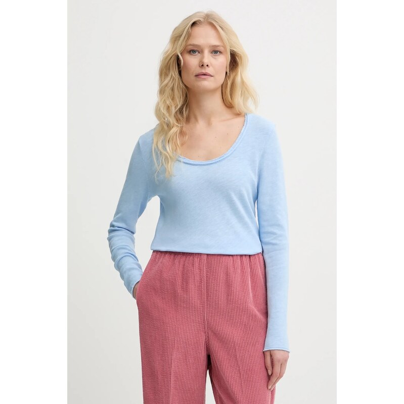 Bavlnené tričko s dlhým rukávom American Vintage 67068687