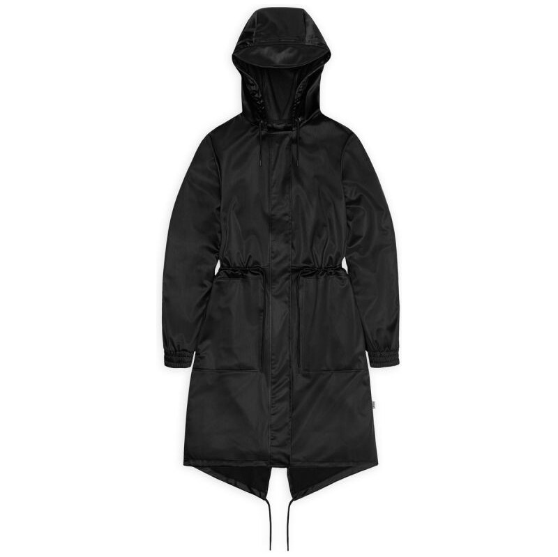 Nepremokavý kabát Rains STRING W PARKA W3 18550 84 BLACK GRAIN 67071130