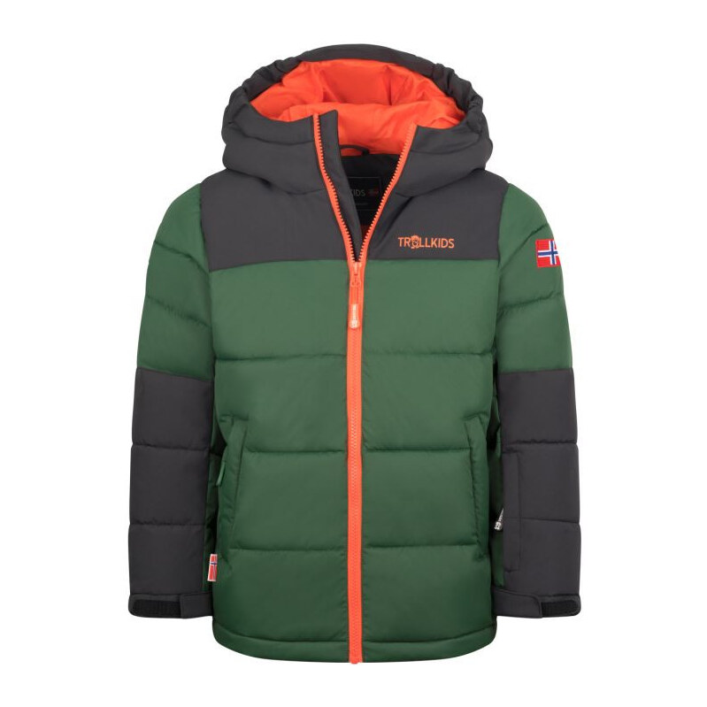 Trollkids Detská zateplená bunda Narvik Pro Waterproof Winter Green 67071135
