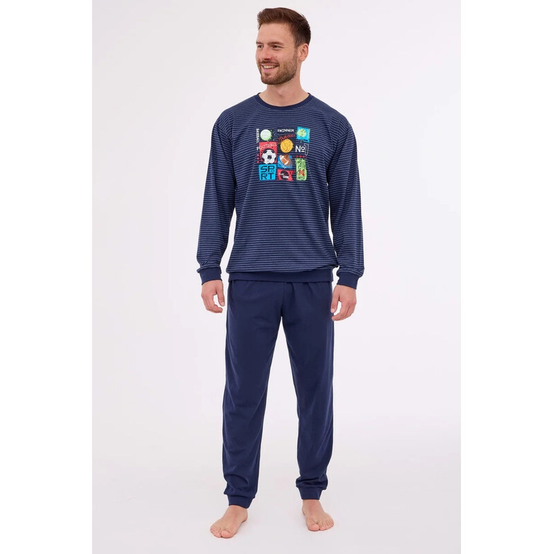 Pánske pyžamo WINNER 308/258 Tmavomodrý vzor - Cornette 67262892