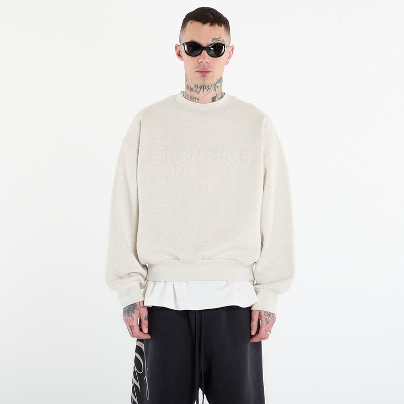 Mikina Fear of God Essentials Classic Crewneck Sweatshirt Oatmeal 67074819