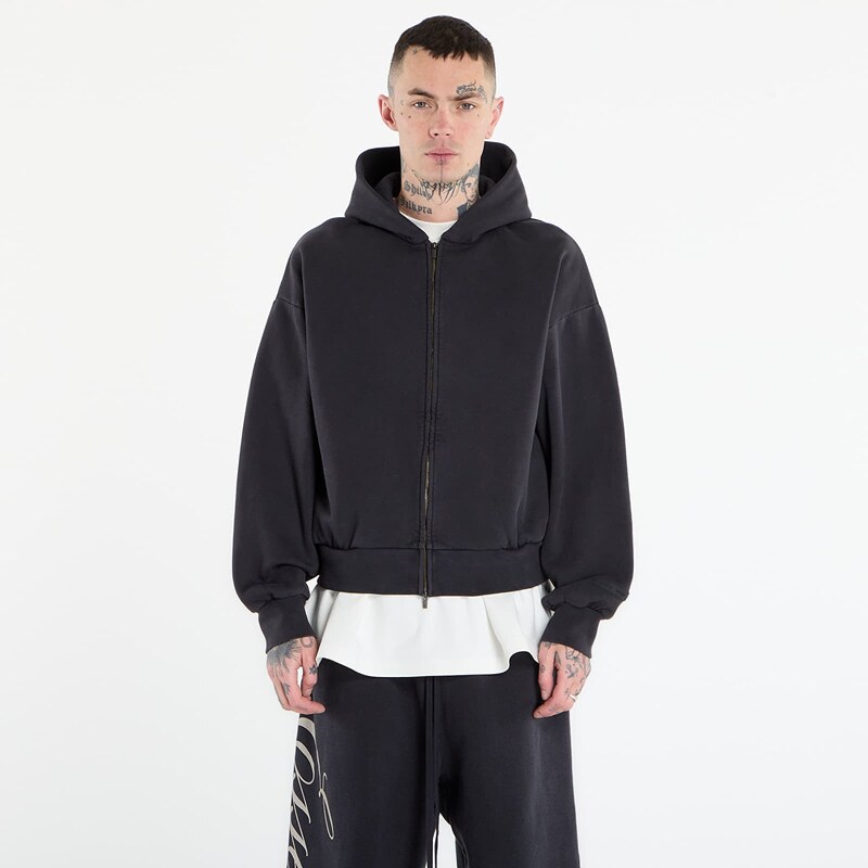 Mikina Fear of God Essentials Classic Full Zip Hoodie Vintage Black M 67277200