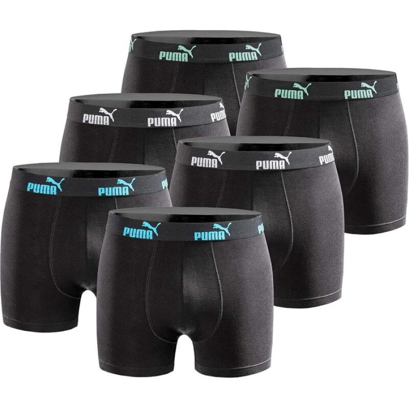 Pánske boxerky Puma 6-Pack black z príjemnej bavlny 67075366