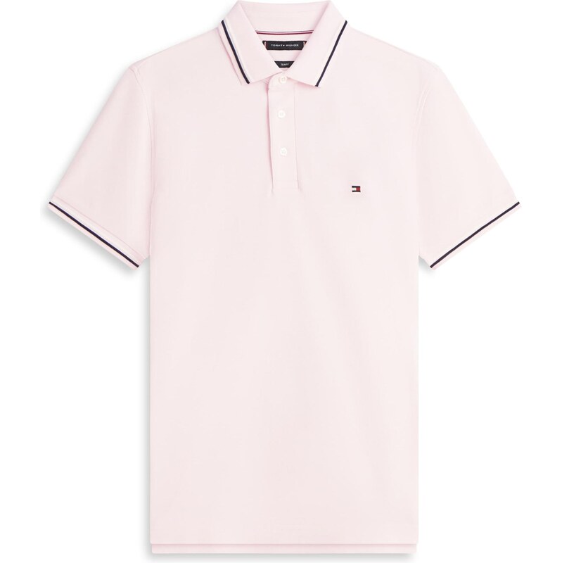 TOMMY HILFIGER Tričko pastelovo ružová / červená / čierna / biela 67078005