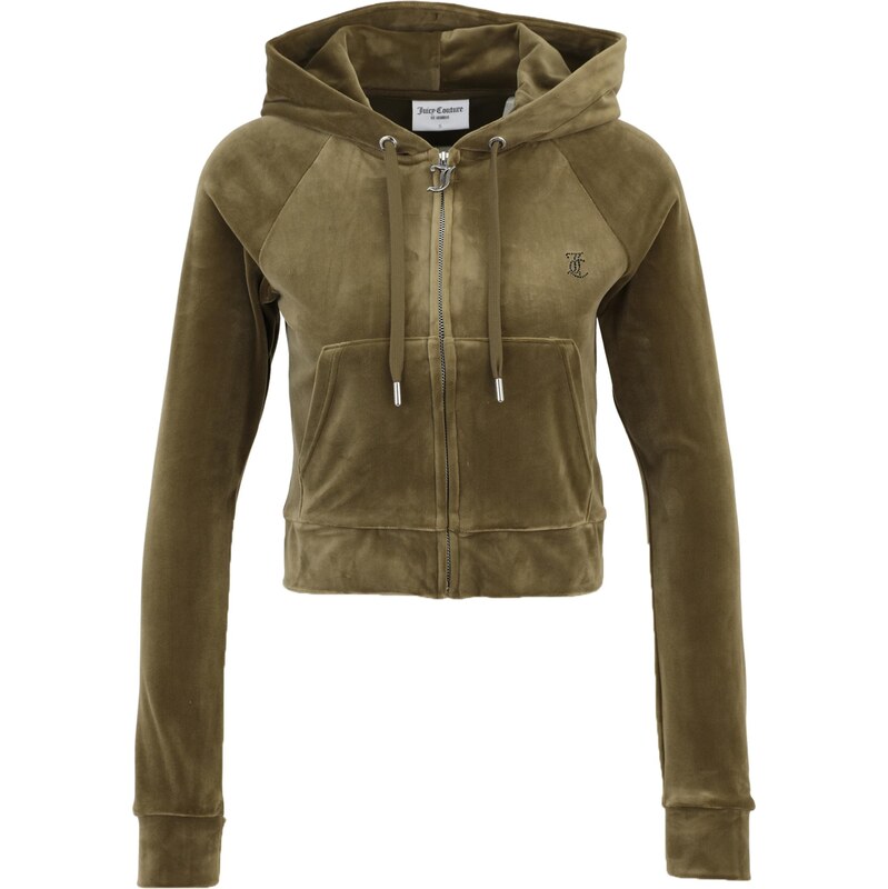 Juicy Couture Petite Tepláková bunda MADISON antracitová / tmavozelená 67078105