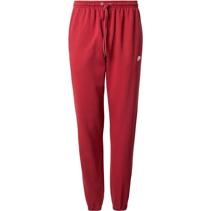 Nike Sportswear Nohavice CLUB brusnicová / biela 67078173