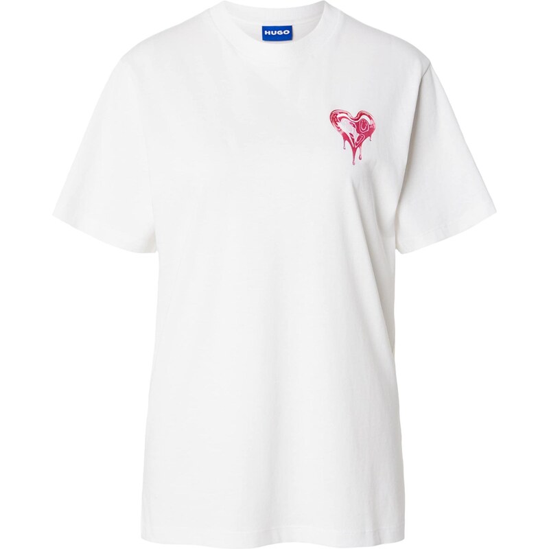 HUGO Tričko ružová / biela 67078165