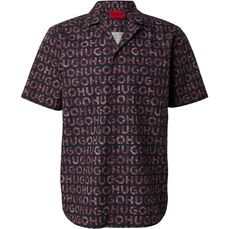 HUGO Košeľa Ellino tmavohnedá 67078248