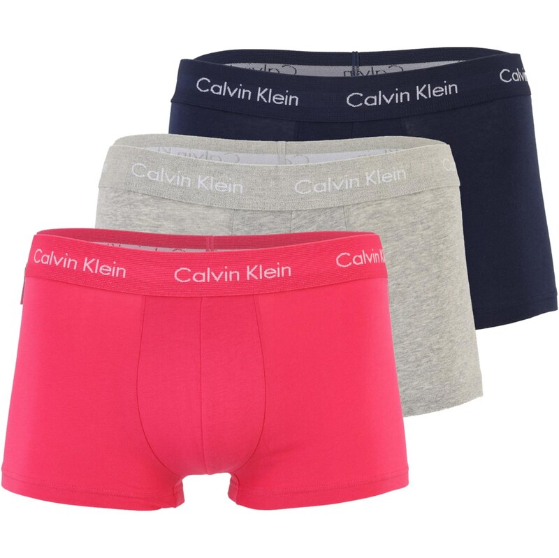 Calvin Klein Underwear Boxerky sivá melírovaná / malinová / čierna / 67078261