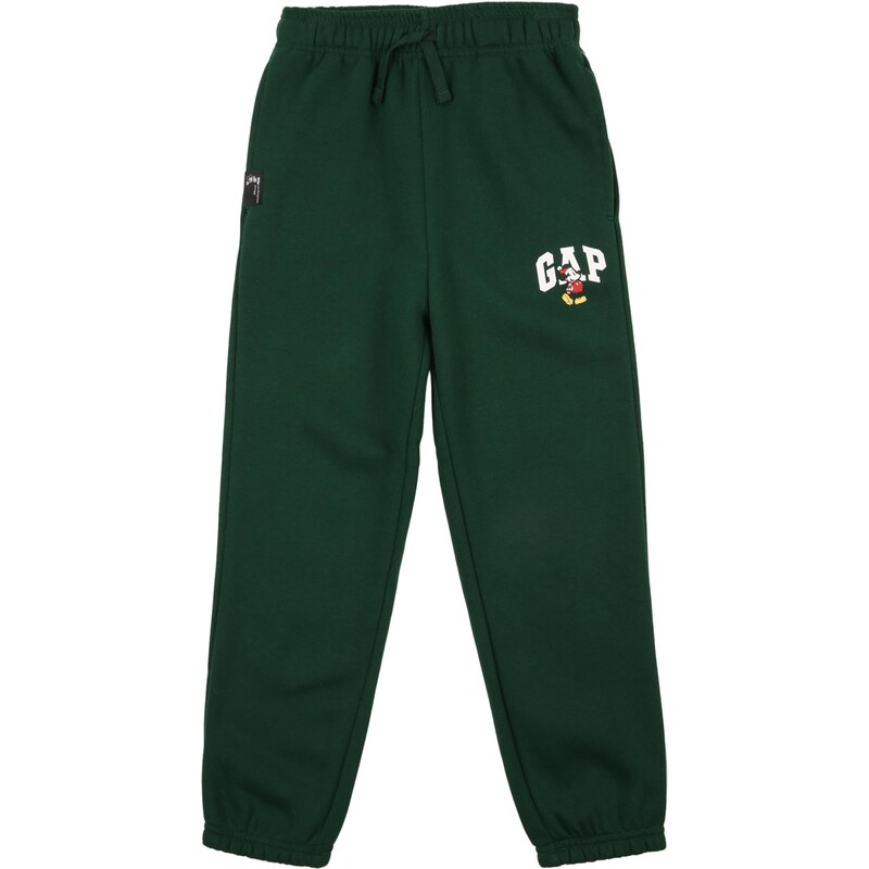 GAP Nohavice žltá / tmavozelená / červená / biela 67078262