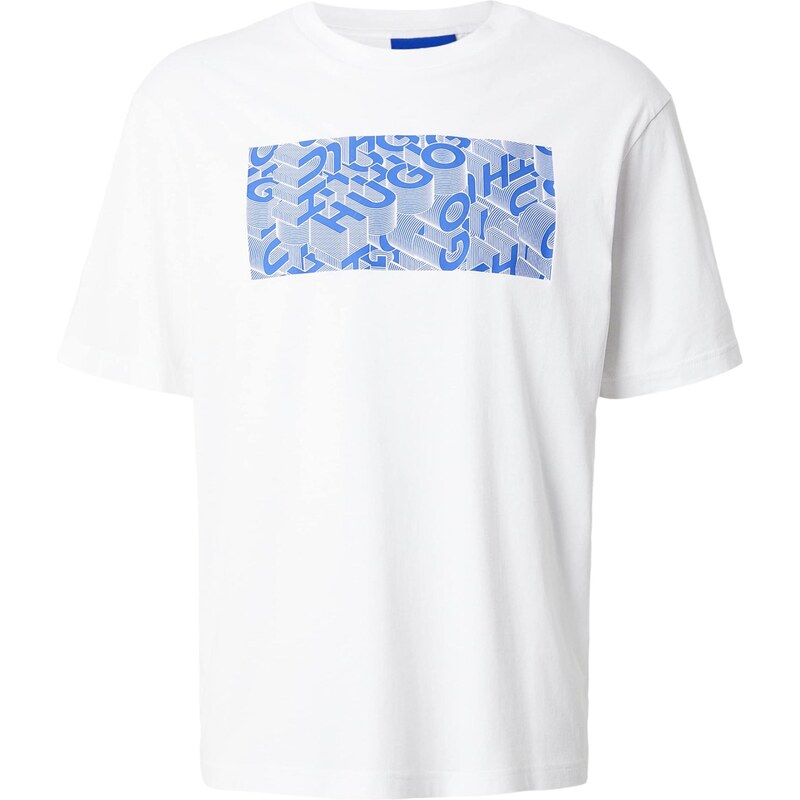 HUGO Tričko Nierofix námornícka modrá / biela 67078289