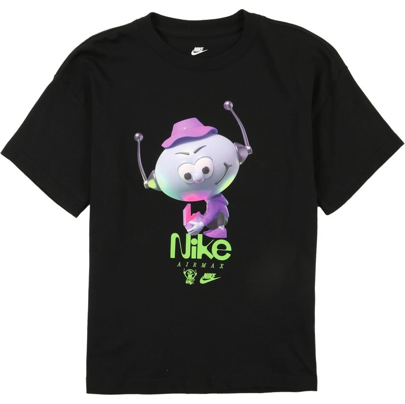 Nike Sportswear Tričko svetlosivá / svetlozelená / tmavofialová / 67078279