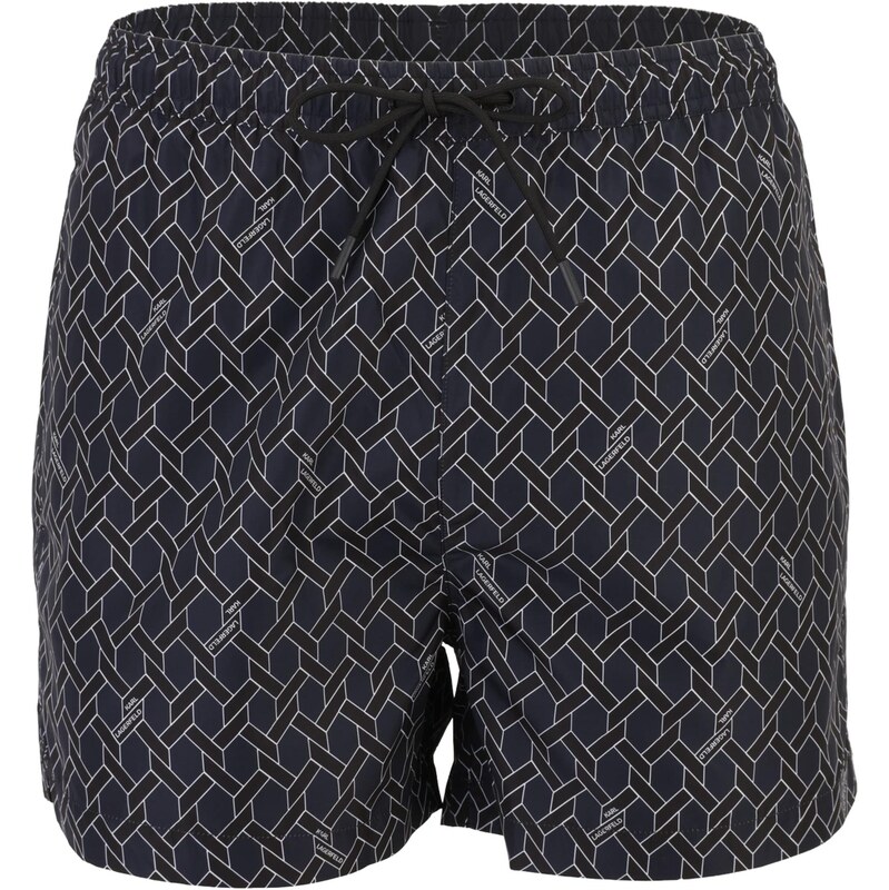 Karl Lagerfeld Plavecké šortky námornícka modrá / tmavomodrá / biela 67078304