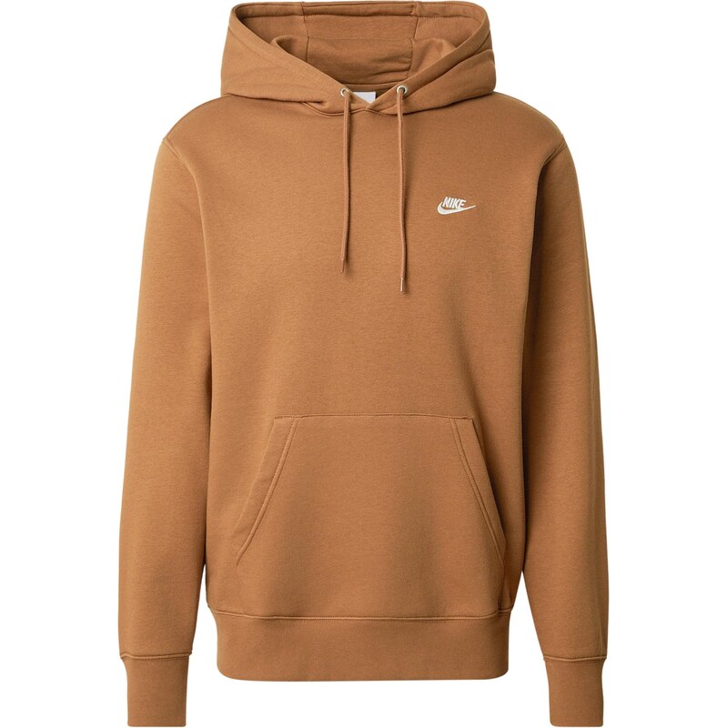 Nike Sportswear Mikina CLUB svetlohnedá / biela 67078309