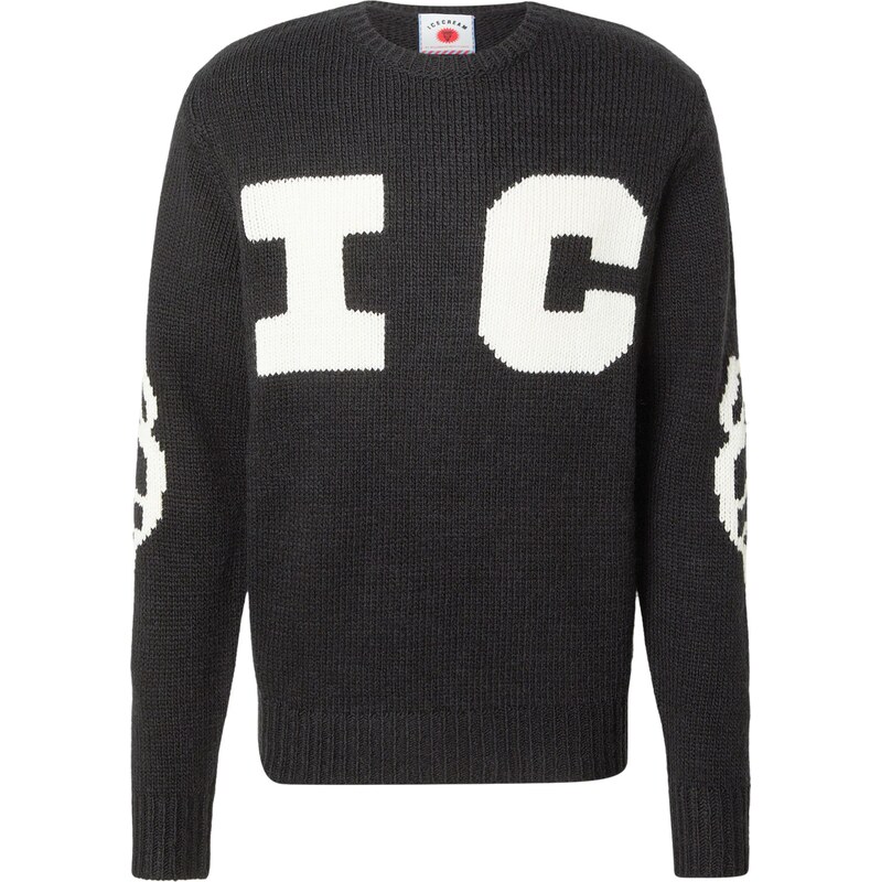 Billionaire Boys Club Sveter Ice Cream čierna / biela ako vlna 67078317