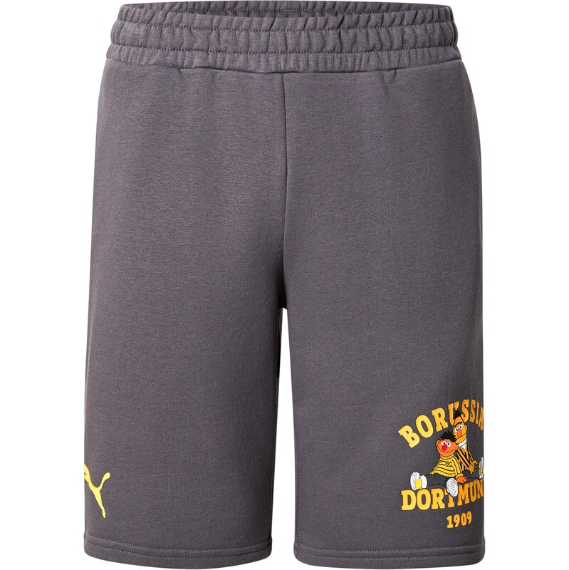 PUMA Športové nohavice BVB x Sesame Street žltá / tmavosivá / oranžová 67078425