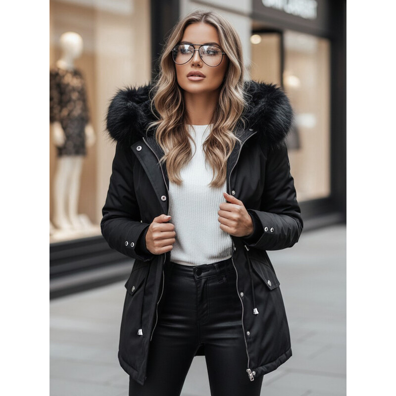 BASIC Čierna zateplená parka MEGI TY3305 35927924