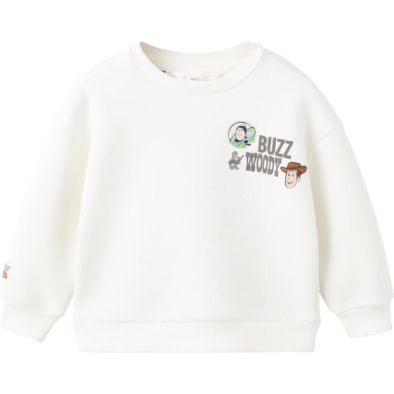 MANGO KIDS Mikina TOYWOODY azúrová / hnedá / kiwi / šedobiela 67077971