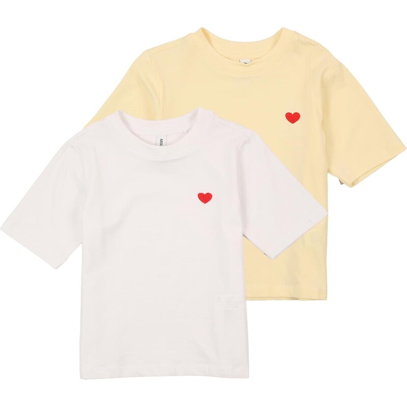 ABOUT YOU Tričko Sunny citrónová / červená / biela 67078244