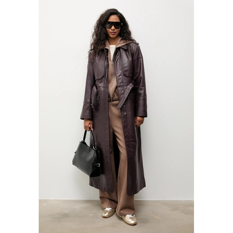 Kožený trenčkot Answear.LAB 65297135