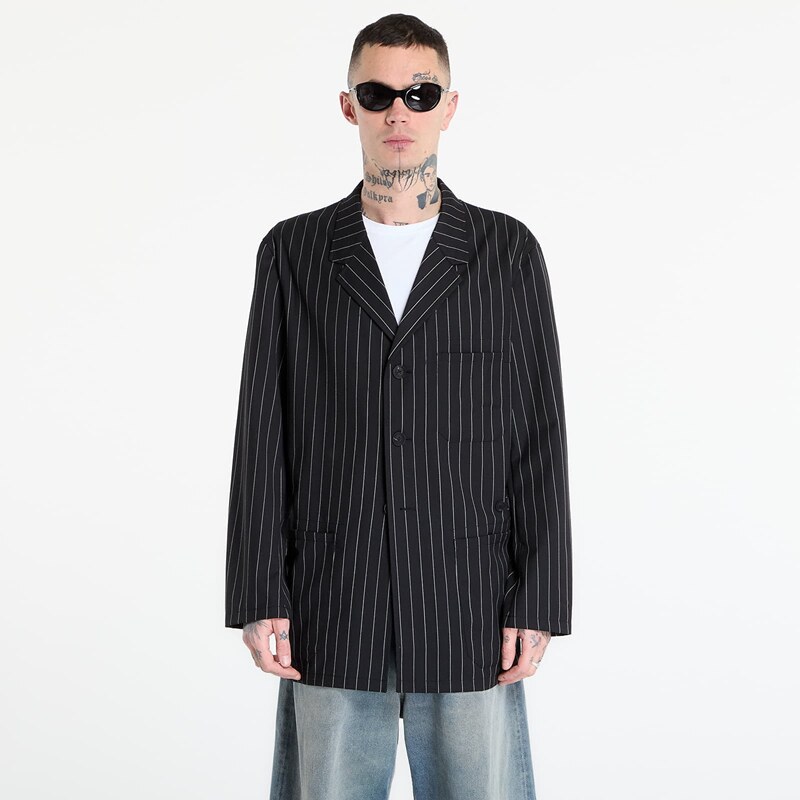 Bunda Y-3 Pinstripe Refined Wool Chore Coat Black XL 67084062