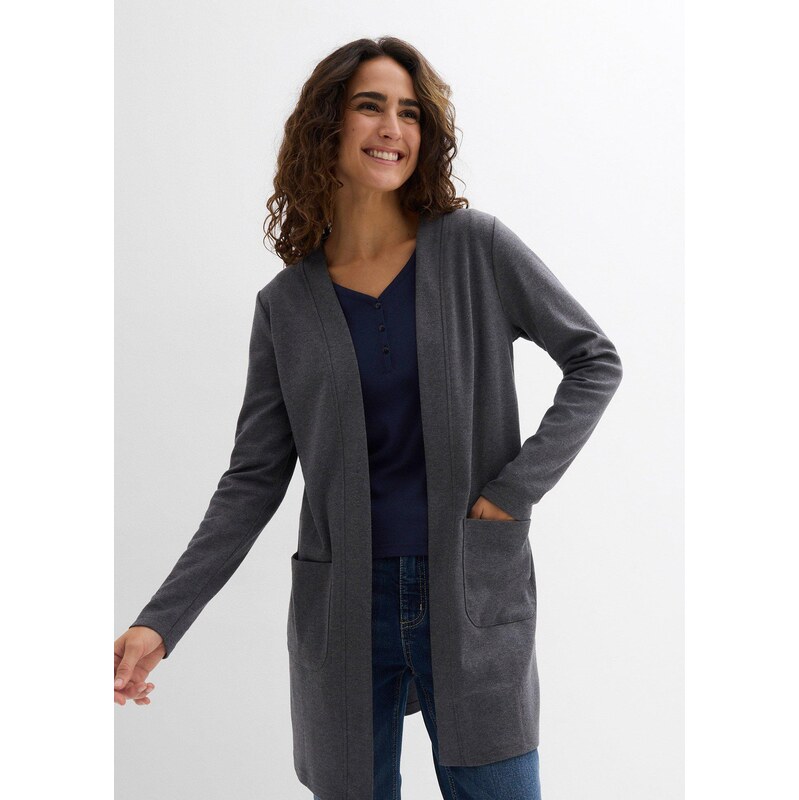 bonprix Úpletový sveter, farba šedá 67157680