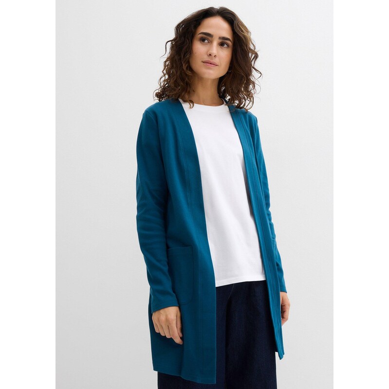 bonprix Úpletový sveter, farba modrá 67157681