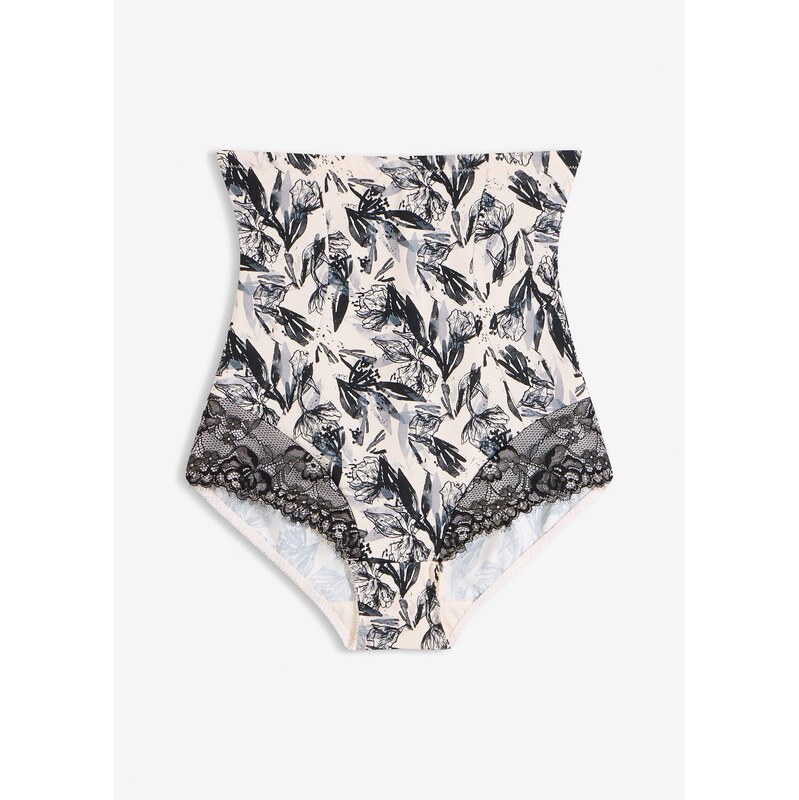 bonprix Sťahovacie nohavičky s čipkou, medium, vysoký pás, farba 67085495