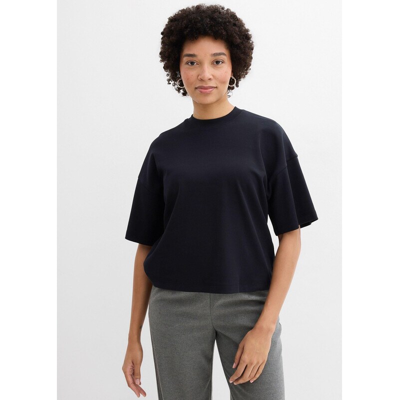 bonprix Oversize-tričko, ťažká bavlnená kvalita, farba čierna 67085546