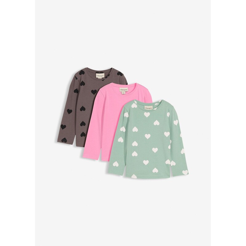 bonprix Tričko s dlhým rukávom, z elastického bio bavlneného mixu (3 67085325