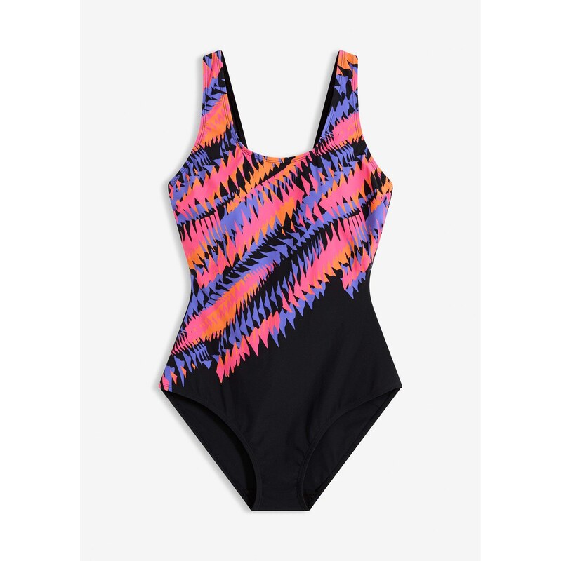 bonprix Jednodielne sťahujúce plavky, farba čierna 67085402